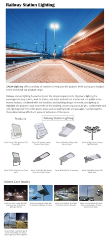 Đèn LED ZALAA chiếu sáng Các Nhà Ga Đường Sắt Việt Nam ZFL-Railway 40w-360W Railway Station Lighting