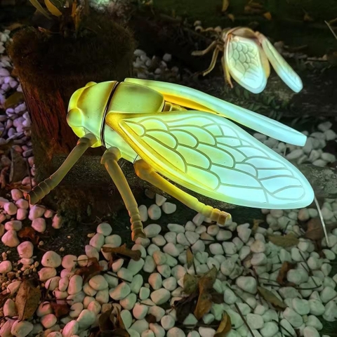Đèn LED ZALAA Mô Hình Ve Sầu Simulation Golden Cicada Light cho Vườn Ánh Sáng / Light Garden