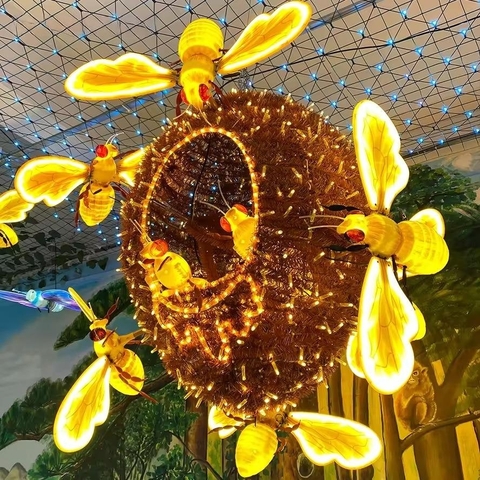 Đèn LED ZALAA Mô Phỏng Hình Tổ Ong Vàng Cho Dự Án Chiếu Sáng Cảnh Quan Sân Vườn