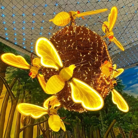 Đèn LED ZALAA Mô Phỏng Hình Tổ Ong Vàng Cho Dự Án Chiếu Sáng Cảnh Quan Sân Vườn