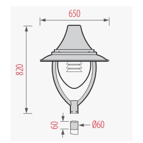 BÓNG ĐÈN MIRIA - Đầu Đèn Trang Trí Công Viên /Cảnh Quan Sân Vườn cho cột từ 3-10m