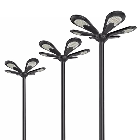 Đèn Công Viên Kiểu Dáng Bông Hoa 6 Cánh Hiện Đại ZG-TYD5005-6 96W ZALAA Solar Garden Cho cột cao 6-10m