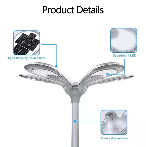 Đèn Năng Lượng Mặt Trời Solar Garden ZG-TYD5005 ZALAA Cho cột cao 6-10m Chiếu sáng đường phố