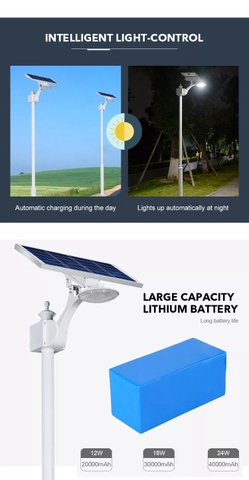 Đèn Năng Lượng Mặt Trời Thắp Sáng Đường Cảnh Quan Sân Vườn Từ 12-24W Zalaa