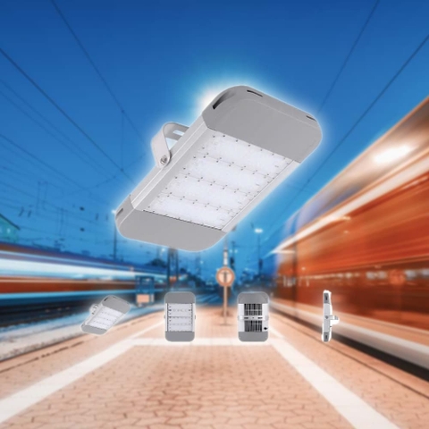 Đèn Pha LED Chiếu Sáng Nhà Ga Bến Tàu Đường Sắt Việt Nam ZFL-Railway 40W-480W ZALAA Railway Station Lighting