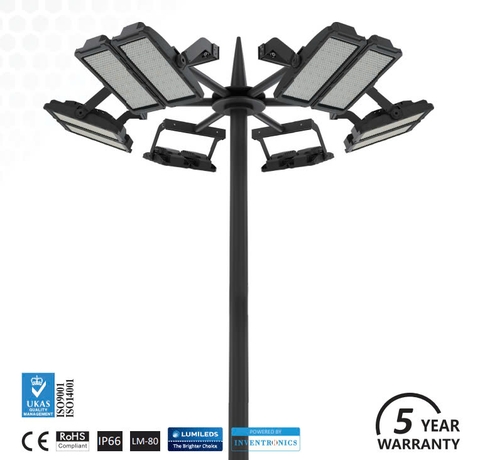 Đèn Pha LED Zalaa cho Trụ Cột Giàn Nâng Hạ Chiếu Sáng Khu Trung Tâm Bến bãi Ga Tàu Đường Sắt Việt Nam ZFL-Railway 280w, 560W, 840w