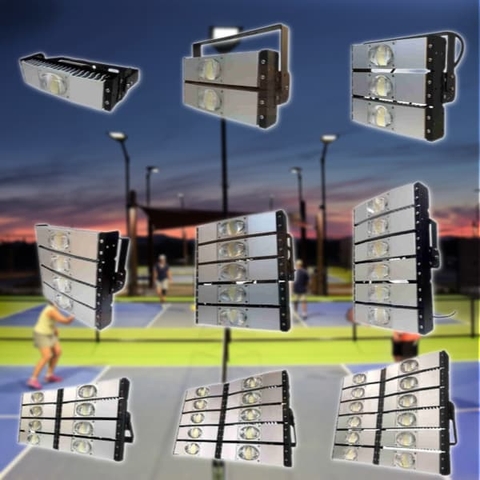 Đèn Pha Sân Pickleball Giá Rẻ - Kiểu ghép Module Chip COB, Công suất OEM từ 50W đến 1000W