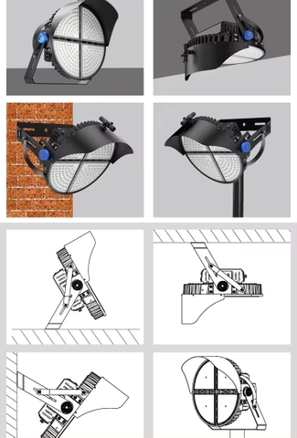 Đèn Sân Golf 800W Pha Led Module Mã SP ZFL-CLEO-INV-ZIG-800 ZALAA Sport Lighting