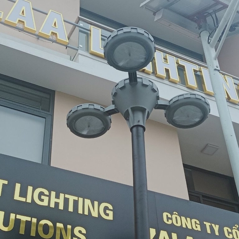 Đèn Sân Vườn Hiện Đại Năng Lượng Mặt Trời ZG-TYD2005-3 28W ZALAA Cho cột cao 3-5m