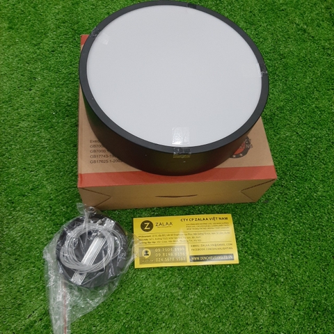 Đèn thả trần văn phòng tròn hình chữ O liền, ánh sáng tràn màn hình đường kính 250mm 18w