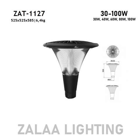Đầu Cột Đèn Chiếu Sáng Công Viên, Khu Đô Thị Mới ZAT-1127 30-100W H3-6M ZALAA