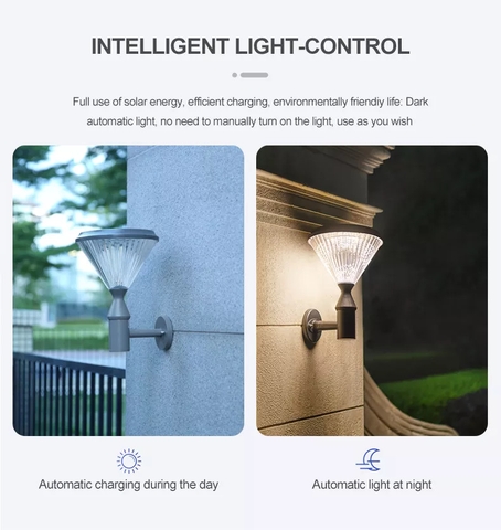 Đèn Tường Trang Trí Sân Vườn Năng Lượng Mặt Trời ZG-BD4005 Kim Cương ZALAA Garden Lights