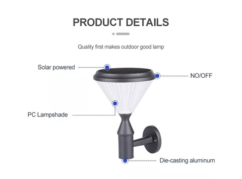 Đèn Tường Trang Trí Sân Vườn Năng Lượng Mặt Trời ZG-BD4005 Kim Cương ZALAA Garden Lights