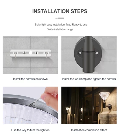 Đèn Tường Trang Trí Sân Vườn Năng Lượng Mặt Trời ZG-BD4005 Kim Cương ZALAA Garden Lights