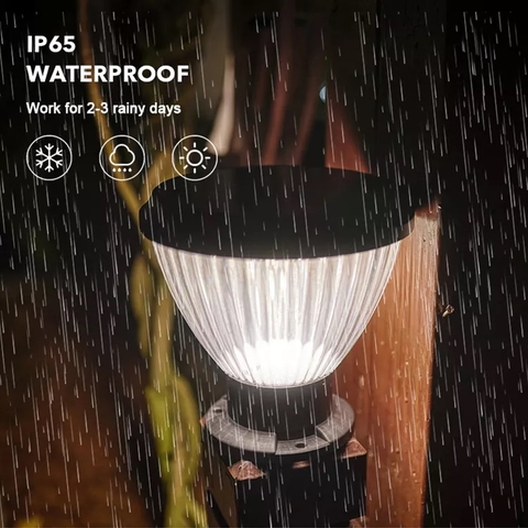 Đèn Trụ Cổng Tường Rào Năng Lượng Mặt Trời Trang Trí Sân Vườn Zalaa ZG-ZTD4104