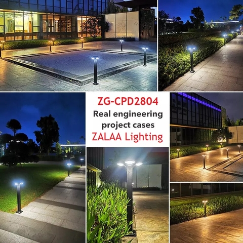 Đèn Trụ Cột Sân Vườn Năng Lượng Mặt Trời ZALAA ZG-CPD2804