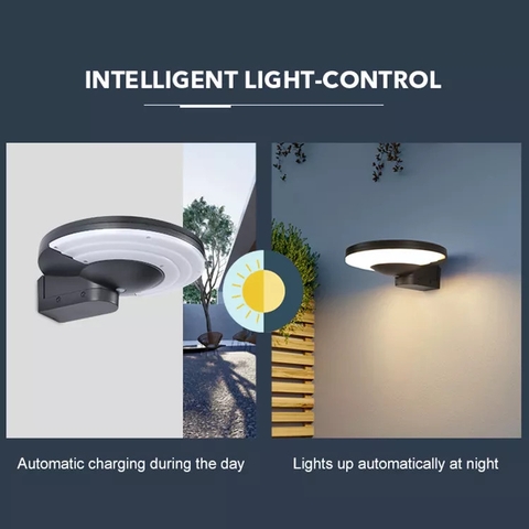 Đèn Gắn Tường Năng Lượng Mặt Trời Hình Đĩa Bay UFO Hiện Đại ZG-BD1008 ZALAA