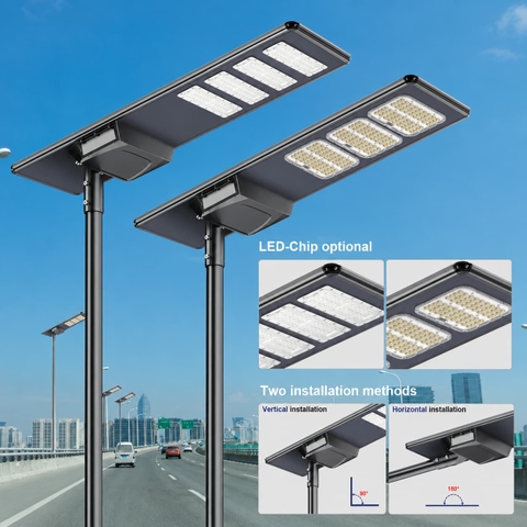 Đèn Đường Năng Lượng Mặt Trời Liền Thể ZALAA ZL-FY-CL Chiếu Sáng Đô Thị 220lm/W