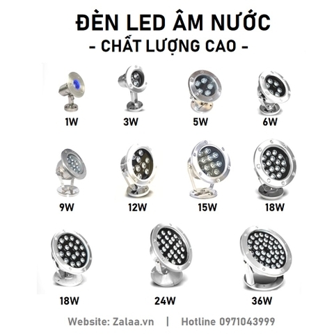 Đèn Led Âm Nước 5W Mã sản phẩm ZAN-5W