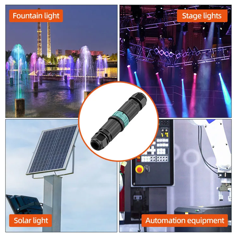 Đầu Nối Điện Chữ 2 Đầu Âm/Dương EW-M28MF Chống nước, Ngoài trời IP68 - Linh kiện đèn led Zalaa