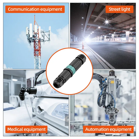 Đầu Nối Điện Chữ 2 Đầu Âm/Dương EW-M28MF Chống nước, Ngoài trời IP68 - Linh kiện đèn led Zalaa