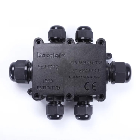 Hộp Nối Chống Nước 6 Ngả FSH713-6 Bằng Nhựa, Chống Nước, Ngoài Trời IP68 - Linh kiện đèn led Zalaa