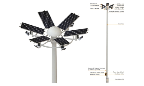 Giải Pháp Nâng Hạ Thông Minh Cho Cột Đèn Chiếu Sáng Năng Lượng Mặt Trời ZALAA