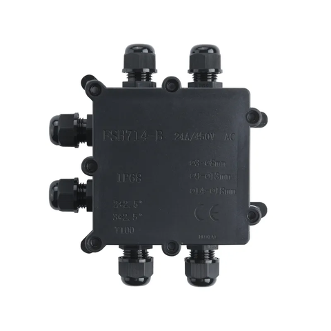 Hộp Nối Điện Chống Nước 2 3 4 5 6 Ngả Deenlai FSH714-B Chống Nước, Ngoài Trời IP68 - Linh kiện đèn led Zalaa