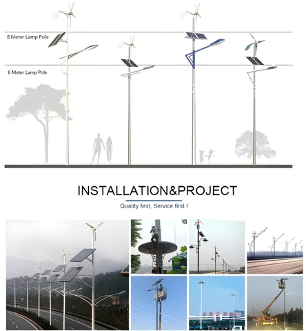 Đèn Đường LED Năng Lượng Mặt Trời lai Gió ZSW 30W Zalaa dành cho dự án