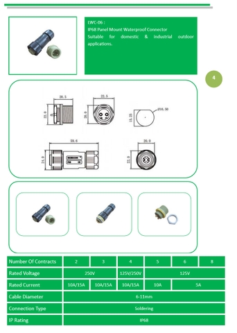 Đầu nối dây điện Đèn LED cho dự án chiếu sáng ngoài trời, IP68 chống nước (Waterproof connector) - Linh Kiện đèn led Zalaa
