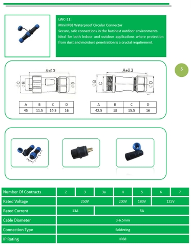 Đầu nối dây điện Đèn LED cho dự án chiếu sáng ngoài trời, IP68 chống nước (Waterproof connector) - Linh Kiện đèn led Zalaa