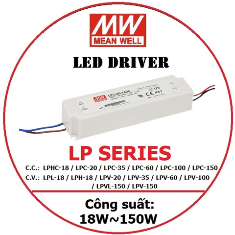 Nguồn Đèn LED Driver Meanwell LP