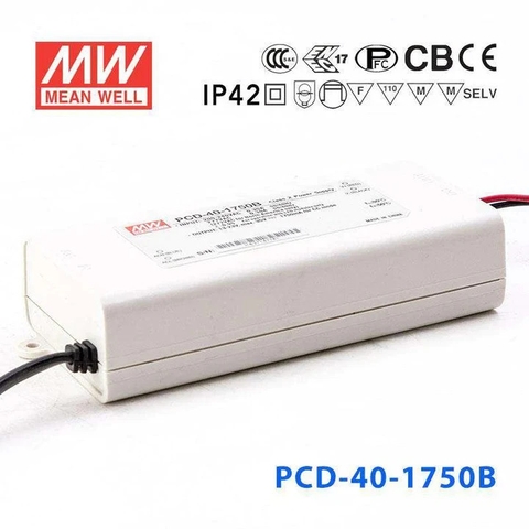 Nguồn Meanwell PCD-40 - LED Driver sử dụng cho Đèn chiếu sáng trong nhà
