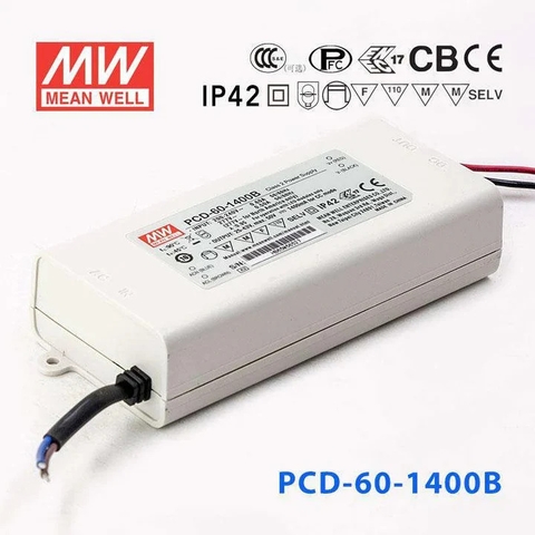 Nguồn Meanwell PCD-60 - LED Driver sử dụng cho Đèn chiếu sáng trong nhà