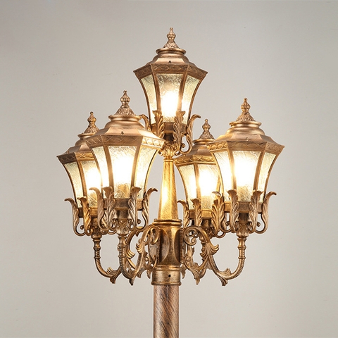 Đầu Đèn Trang Trí Công Viên Kiểu dáng Cổ Điển chiếu sáng cảnh quan ngoài trời
