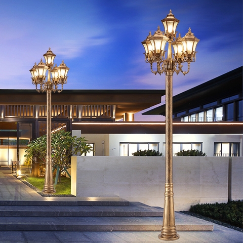 Đầu Đèn Trang Trí Công Viên Kiểu dáng Cổ Điển chiếu sáng cảnh quan ngoài trời