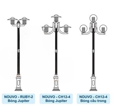 Đế Cột Nouvo - Chân Đế Cột Đèn Nhôm Gang Thép Bền Bỉ Chịu Lực Cao