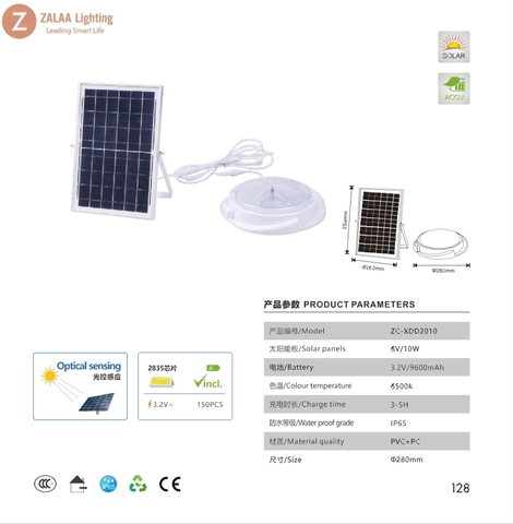 Đèn Solar Gắn Cửa Nhà, Cửa Sổ ZG-XDD2010 ZALAA Garden Lights