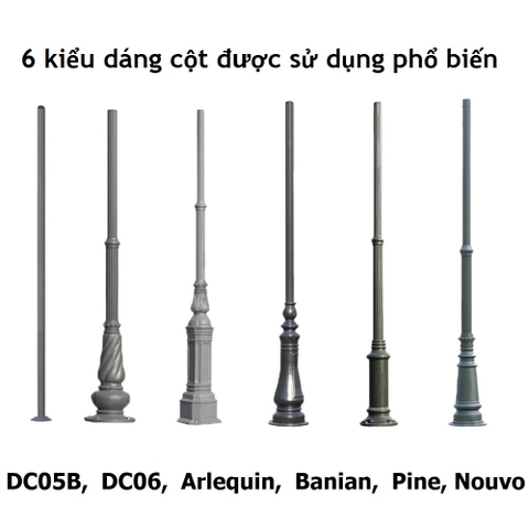Trụ Cột Đèn Sân Vườn 4 Bóng Cao từ 2m-5m ZALAA | TỔNG HỢP