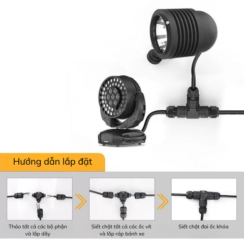 Đầu Nối Điện Chữ T Chia 3 Cổng M20T-3P Chống nước, Ngoài trời IP68 - Linh kiện đèn led Zalaa