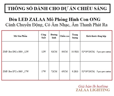 Đèn LED ZALAA Simulator Light Hình Con Ong Không Chuyển Động Mới Lạ