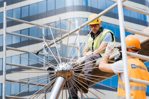 Trụ Cột Đèn Inox Cao 2.5M Sử dụng Treo Bông Hoa Bồ Công Anh Dandelion Ngoài Trời