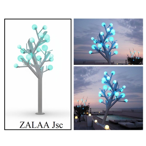 Trụ Đèn Cảnh Quan Trang Trí Chiếu Sáng Nghệ Thuật Với Quả Cầu ZALAA LED Art Lights | ZCV-ART 004
