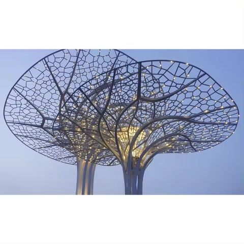 Trụ Đèn Deco Kiểu Cây Xanh 1 Tán To Khổng Lồ ZALAA RGB đổi màu cho Công viên vườn ánh sáng công cộng