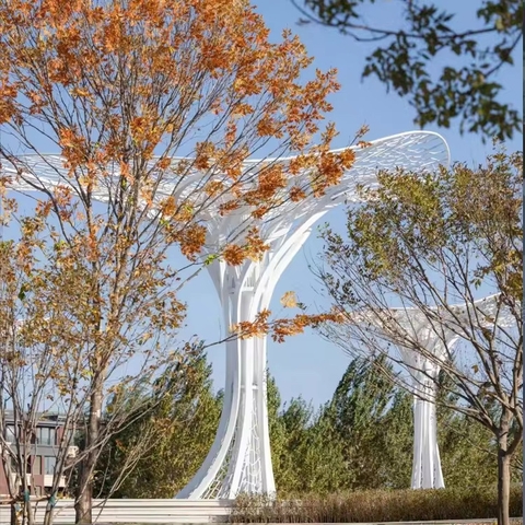 Trụ Đèn Deco Kiểu Cây Xanh 1 Tán To Khổng Lồ ZALAA RGB đổi màu cho Công viên vườn ánh sáng công cộng