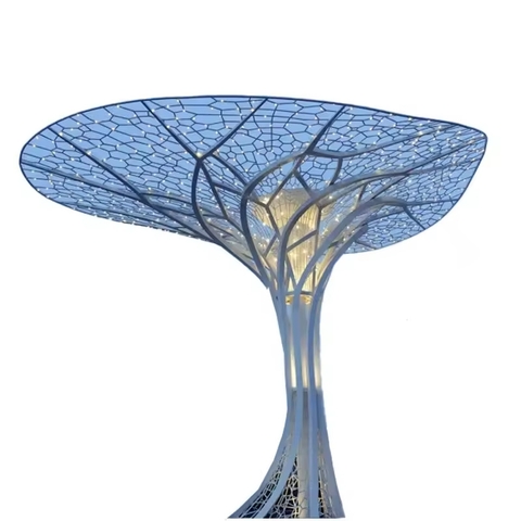 Trụ Đèn Deco Kiểu Cây Xanh 1 Tán To Khổng Lồ ZALAA RGB đổi màu cho Công viên vườn ánh sáng công cộng