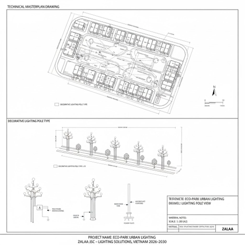 Trụ Đèn Nghệ Thuật 19 Bóng Cầu PE, PMMA, D200, D300, D400 LED Bulb E27 | ZCV-ART006 ZALAA