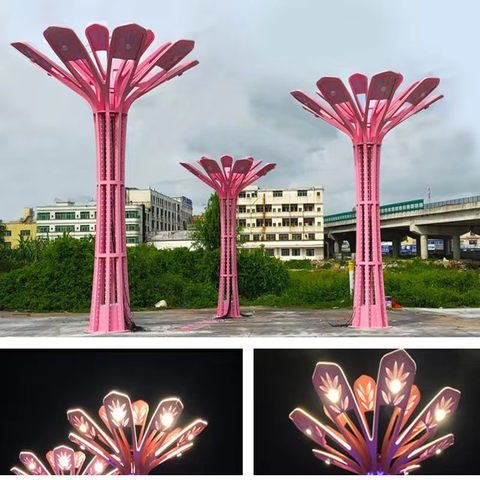 Trụ Đèn Trang Trí Rgb ZALAA Chiếu Sáng Cho Dự Án Công Viên Ánh Sáng Kiểu Hoa Ly - LED Tree Lights