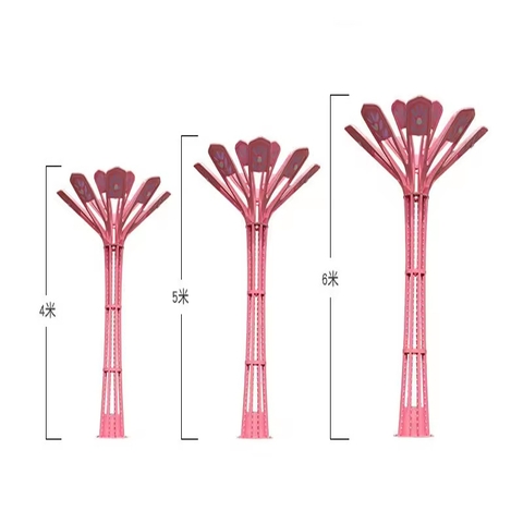 Trụ Đèn Trang Trí Rgb ZALAA Chiếu Sáng Cho Dự Án Công Viên Ánh Sáng Kiểu Hoa Ly - LED Tree Lights