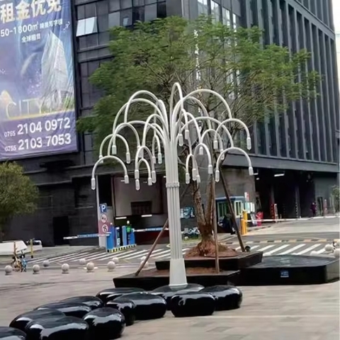 Trùm Cột Đèn ZALAA Kiểu Dáng Cây nhiều cành Đẹp Lạ Giải Pháp Chiếu Sáng Nghệ Thuật cho sân vườn Khu đô thị, Công Viên